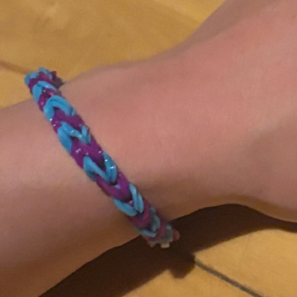 Blue and Purple Braided Bracelet